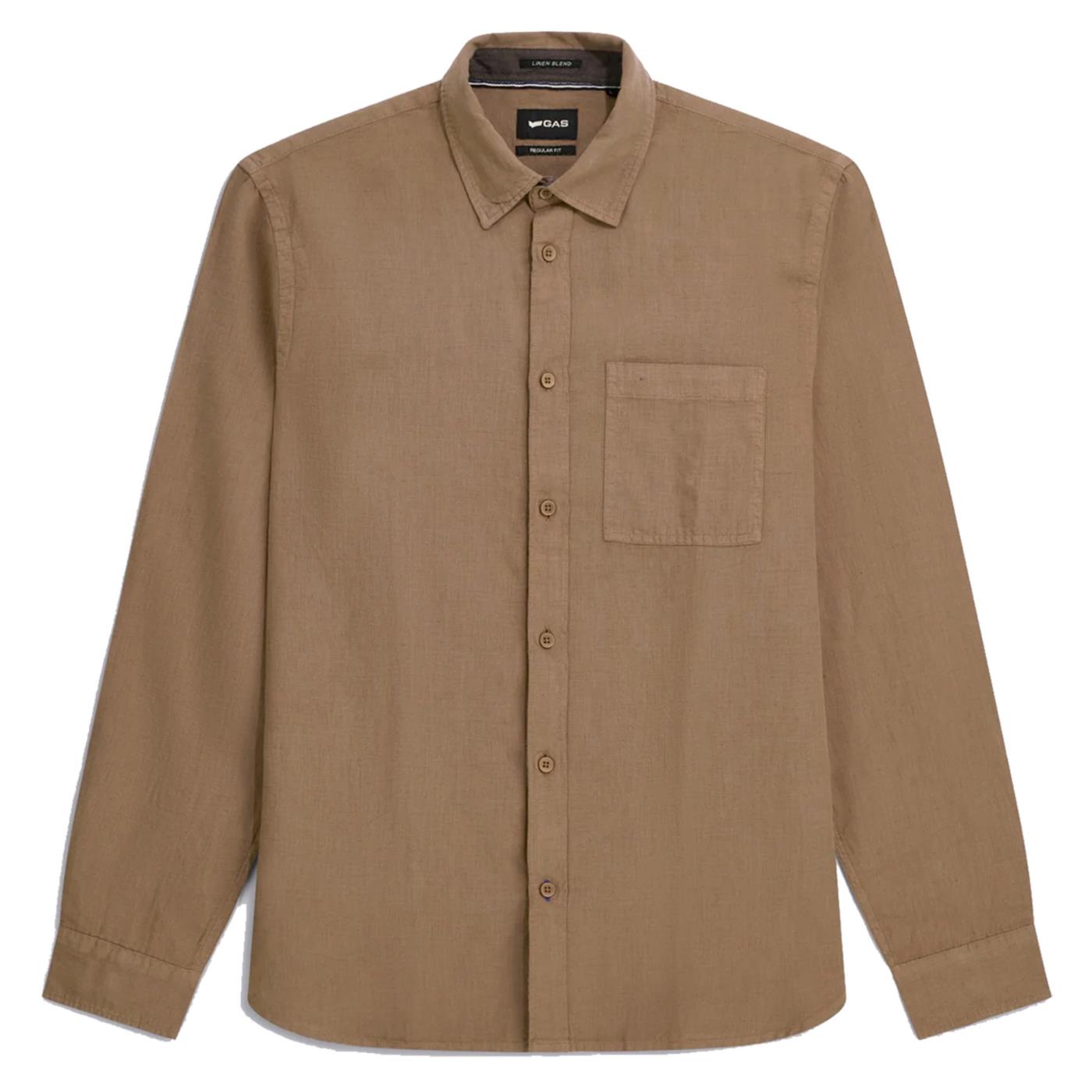GAS CAMICIA ML RIVIERA - Marrone chiaro - vista 2