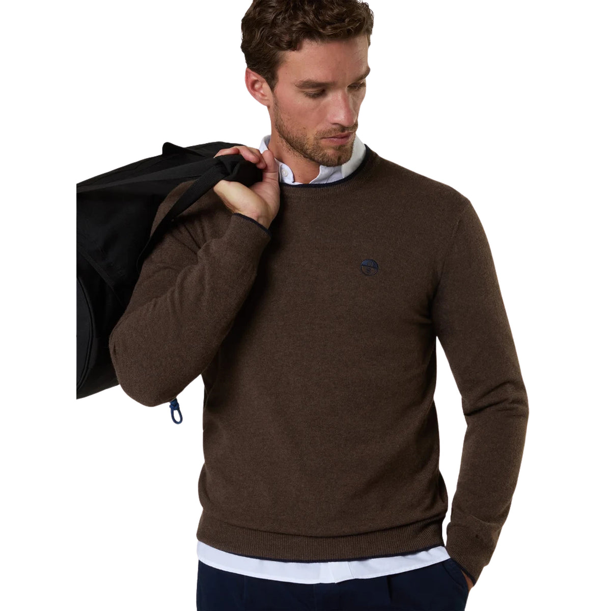 NORTH SAILS CREW NECK 12GG KNITWEAR - Marrone scuro - immagine principale
