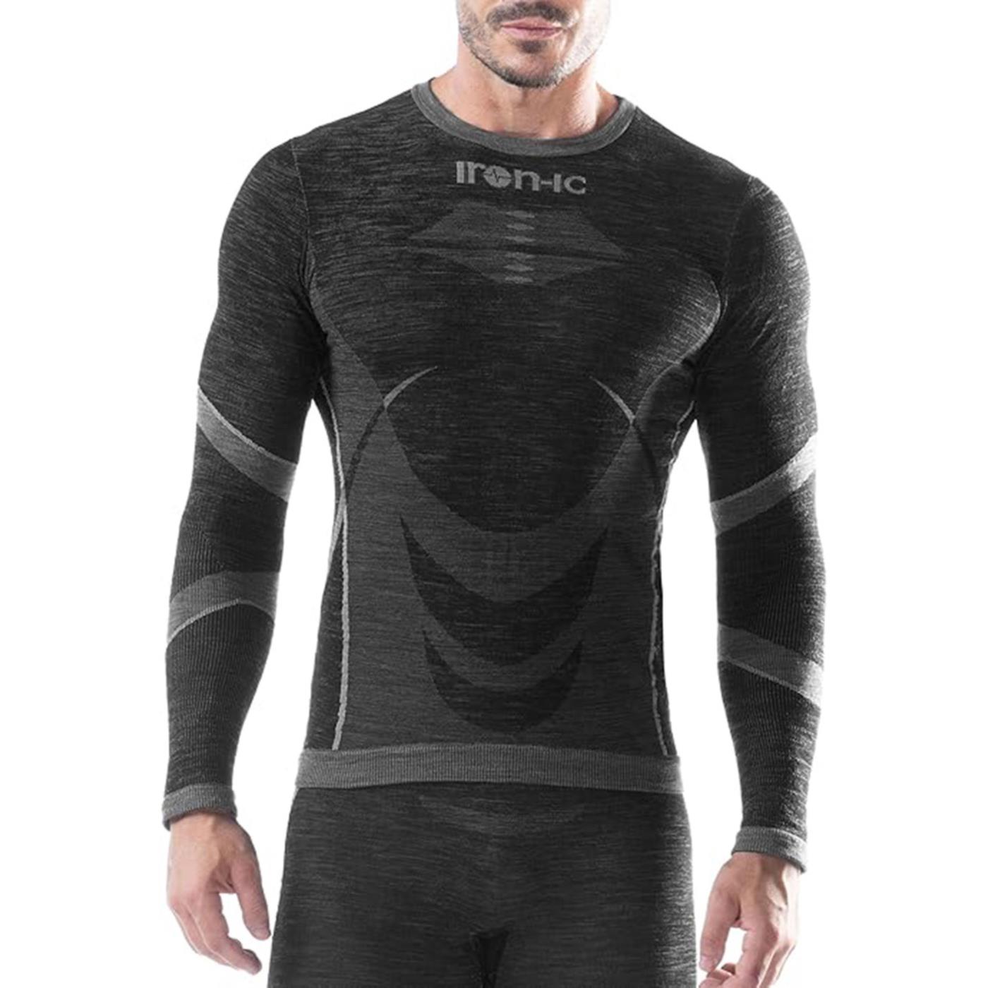 IRON-IC MERINO LS ULTRA WARM - Nero - immagine principale