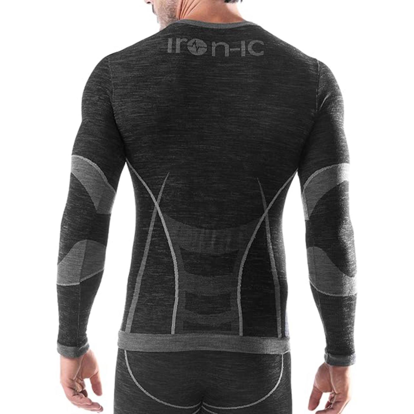 IRON-IC MERINO LS ULTRA WARM - Nero - vista 2