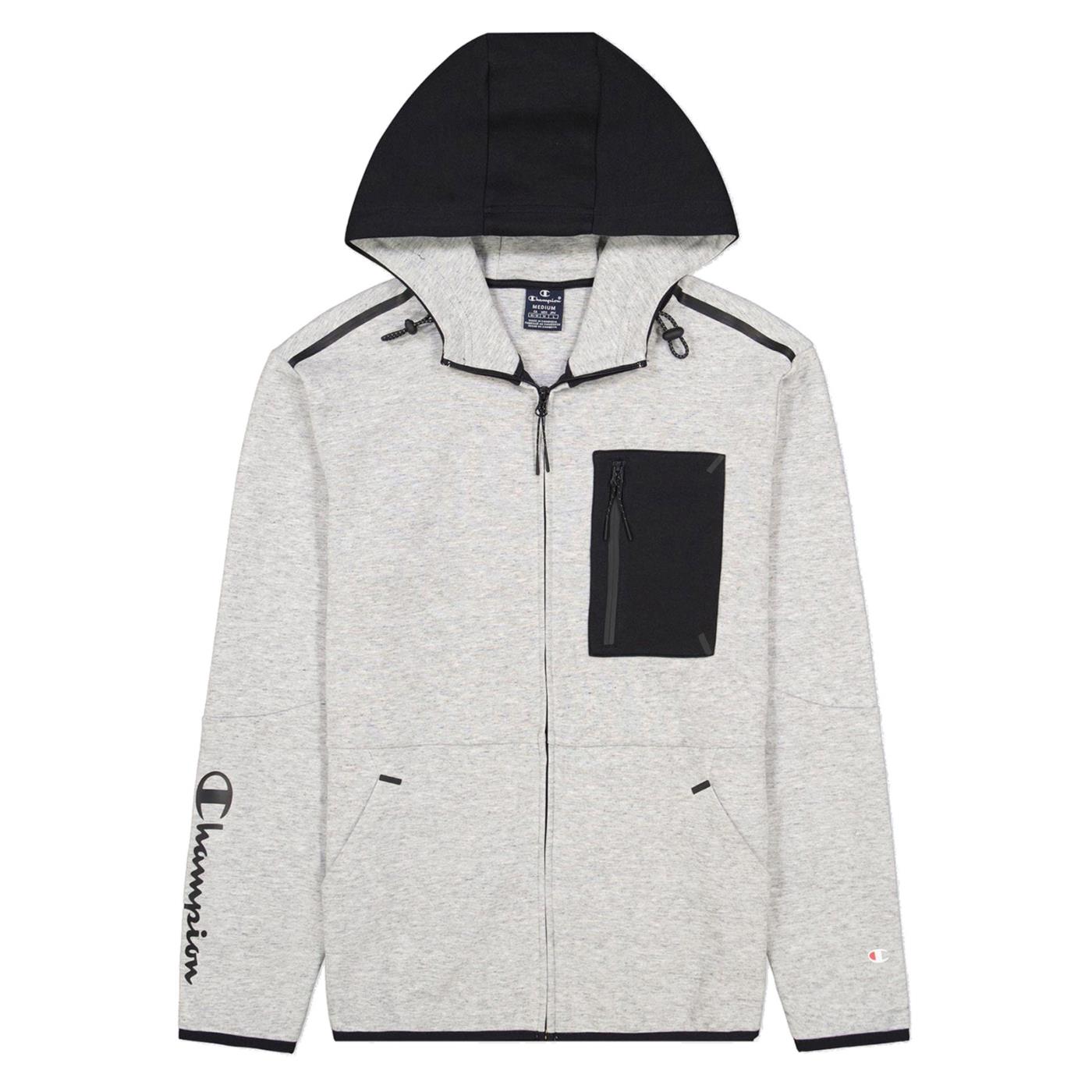CHAMPION HOODED FZ SWEATSHIRT - Grigio chiaro - immagine principale
