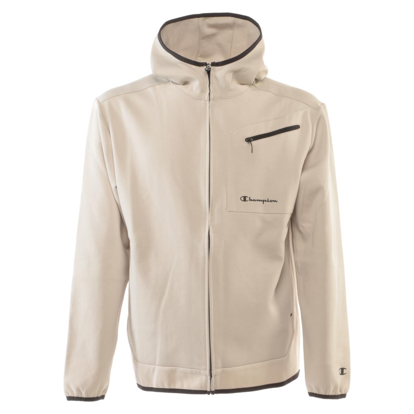 CHAMPION HOODED FULL ZIP SWEATSHIR - Beige - immagine principale