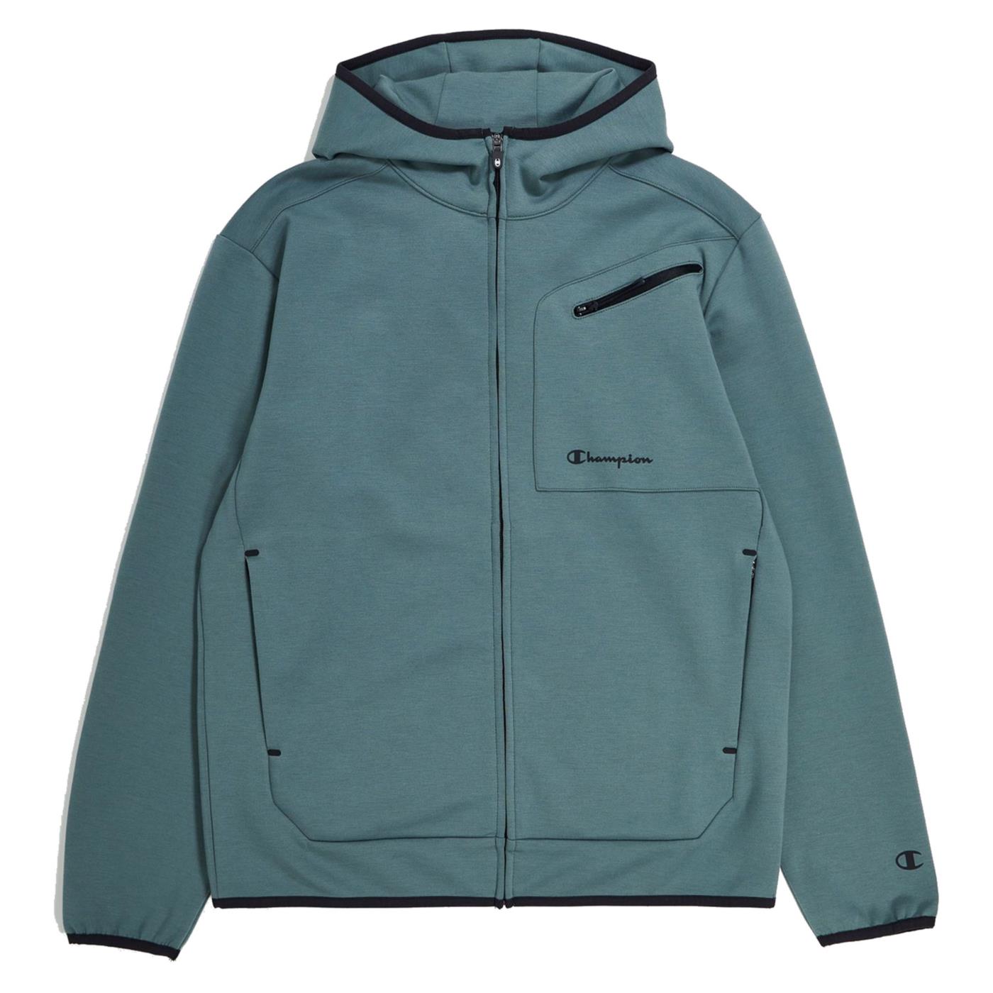 CHAMPION HOODED FULL ZIP SWEATSHIR - Verde - immagine principale