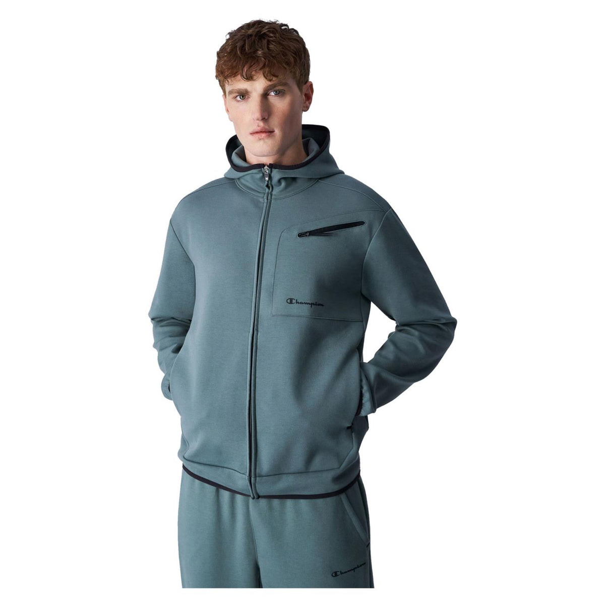 CHAMPION HOODED FULL ZIP SWEATSHIR - seconda immagine
