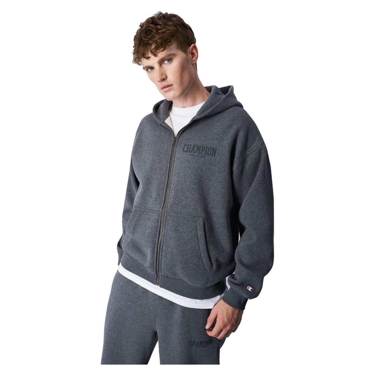 CHAMPION HOODED FULL ZIP SWEATSHIR - seconda immagine