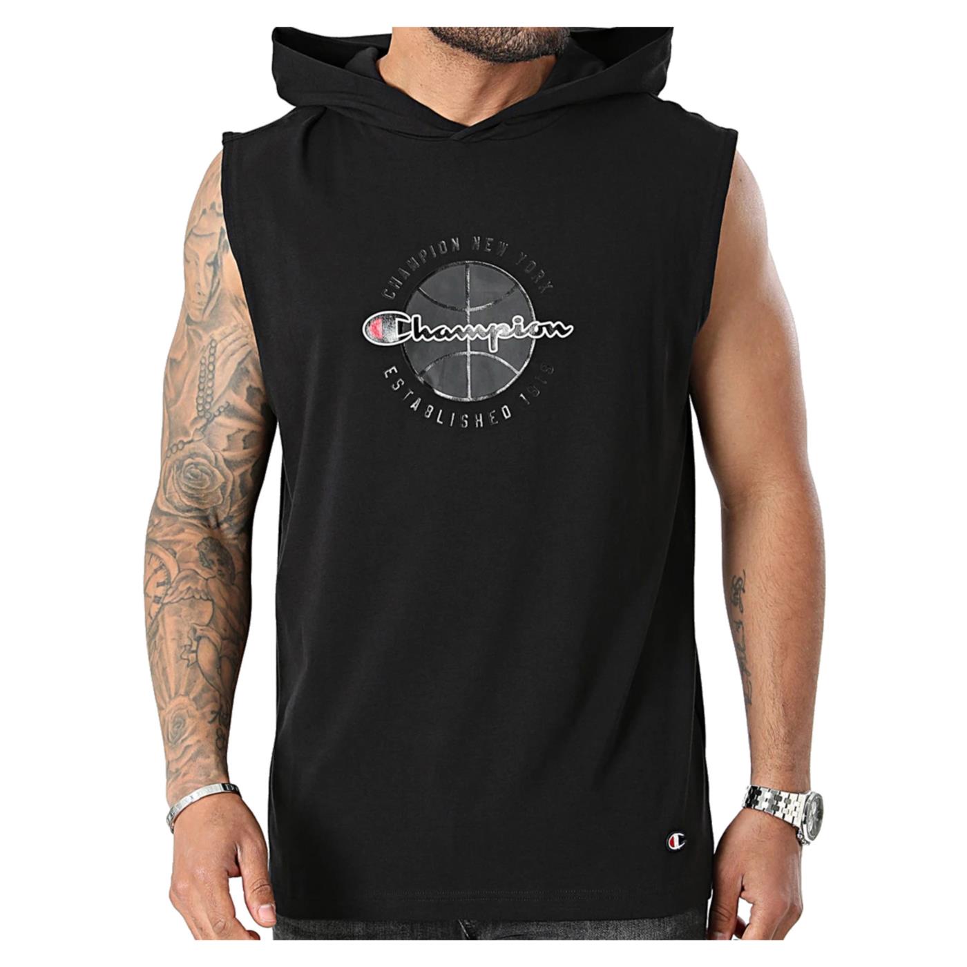 CHAMPION SLEEVELESS HOODED T-SHIRT