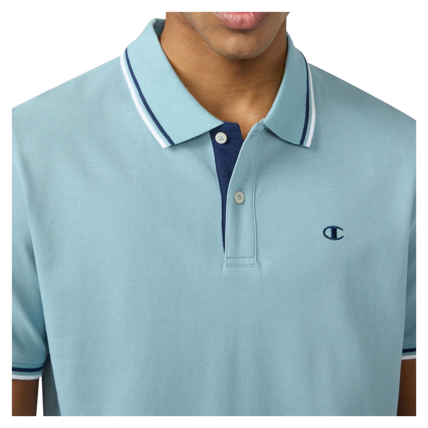 CHAMPION M POLO SHORT SLEEVE - Azzurro - vista 3
