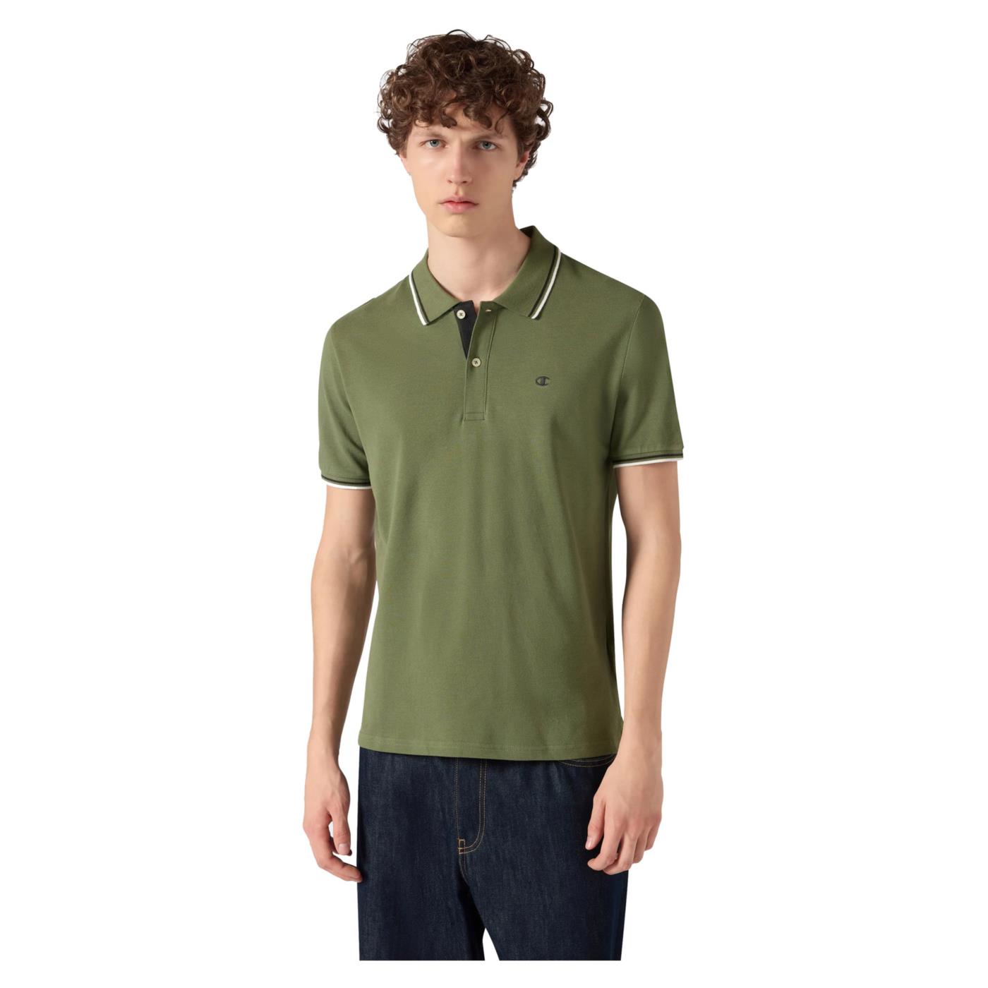 CHAMPION M POLO SHORT SLEEVE - Militare - immagine principale