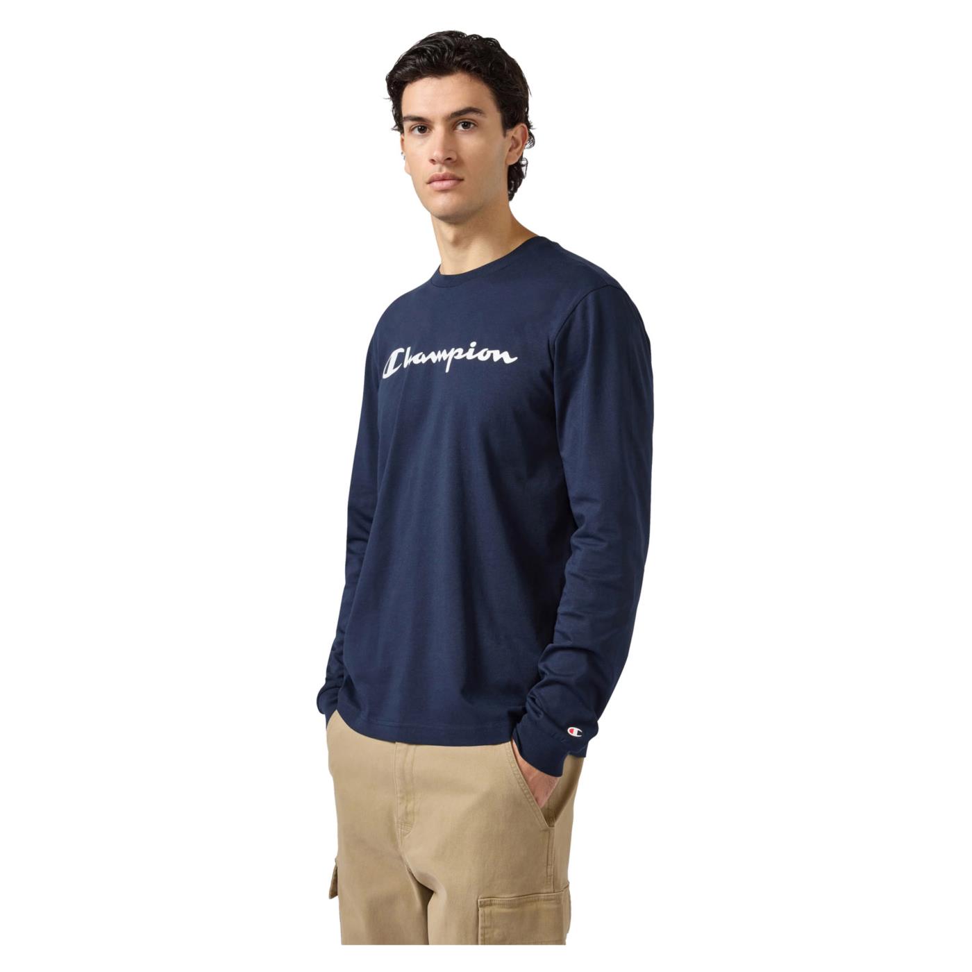 CHAMPION M LONG SLEEVE TEE - Blu - immagine principale