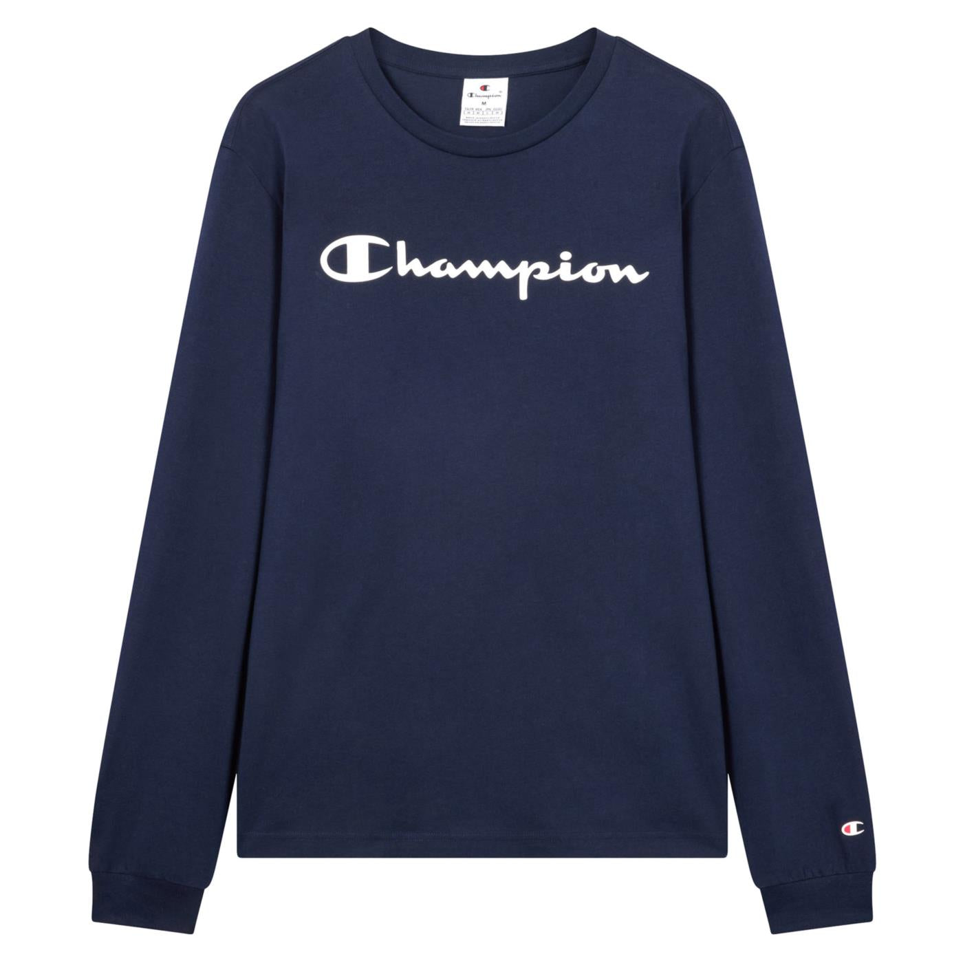 CHAMPION M LONG SLEEVE TEE - Blu - vista 3