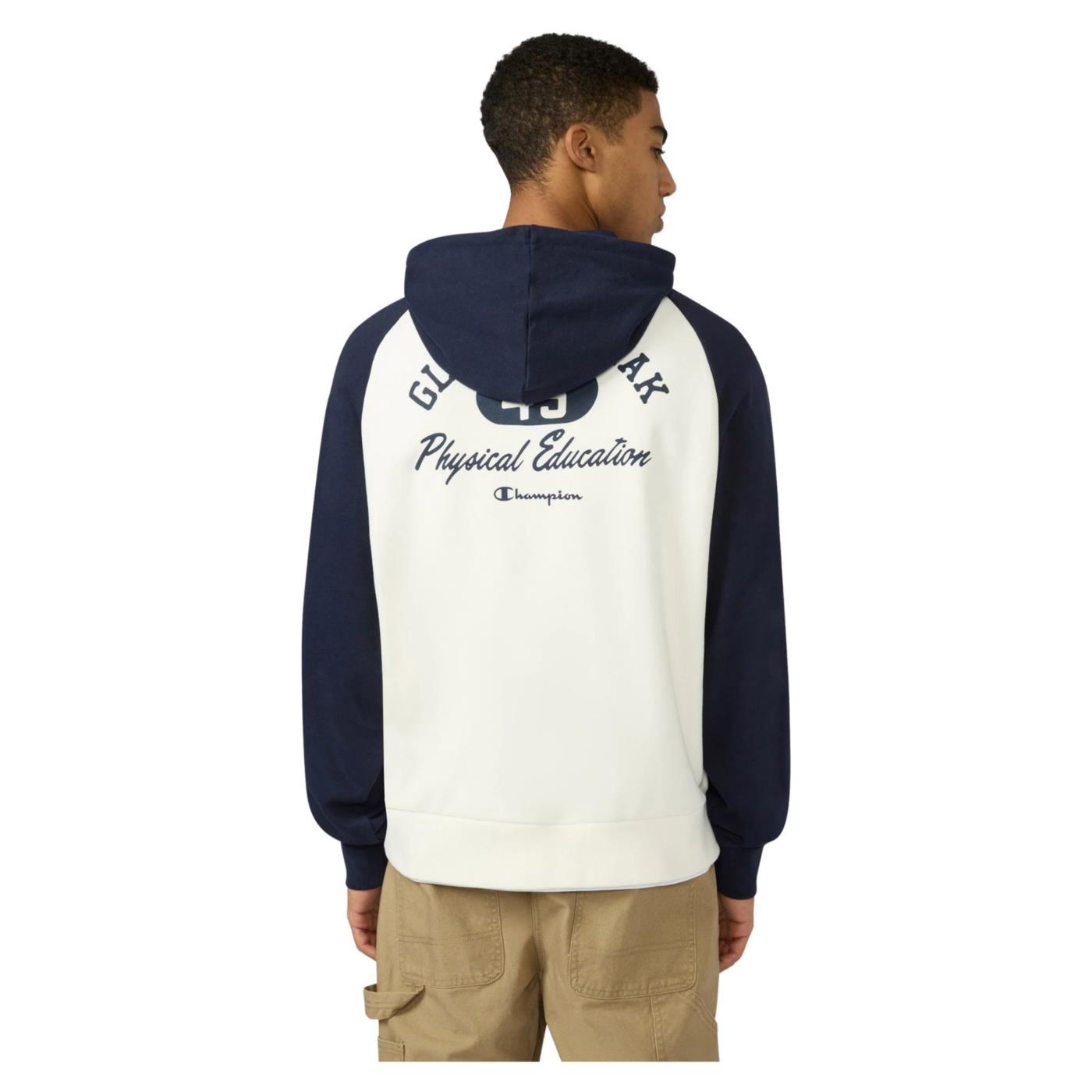 CHAMPION M HOODED FZ SWEATSHIRT - Bianco - vista 2