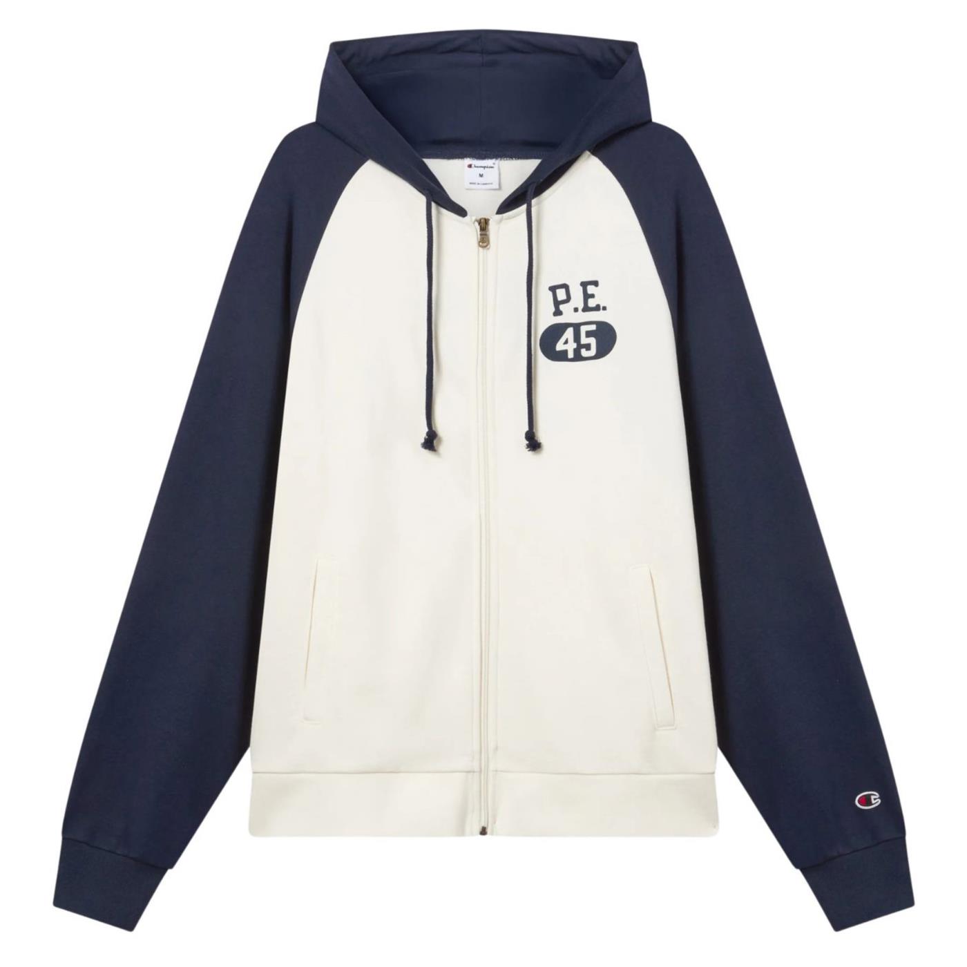 CHAMPION M HOODED FZ SWEATSHIRT - Bianco - vista 4