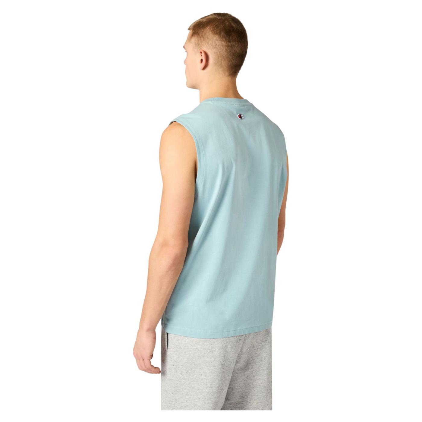 CHAMPION M SLEVELESS TEE - Azzurro - vista 2