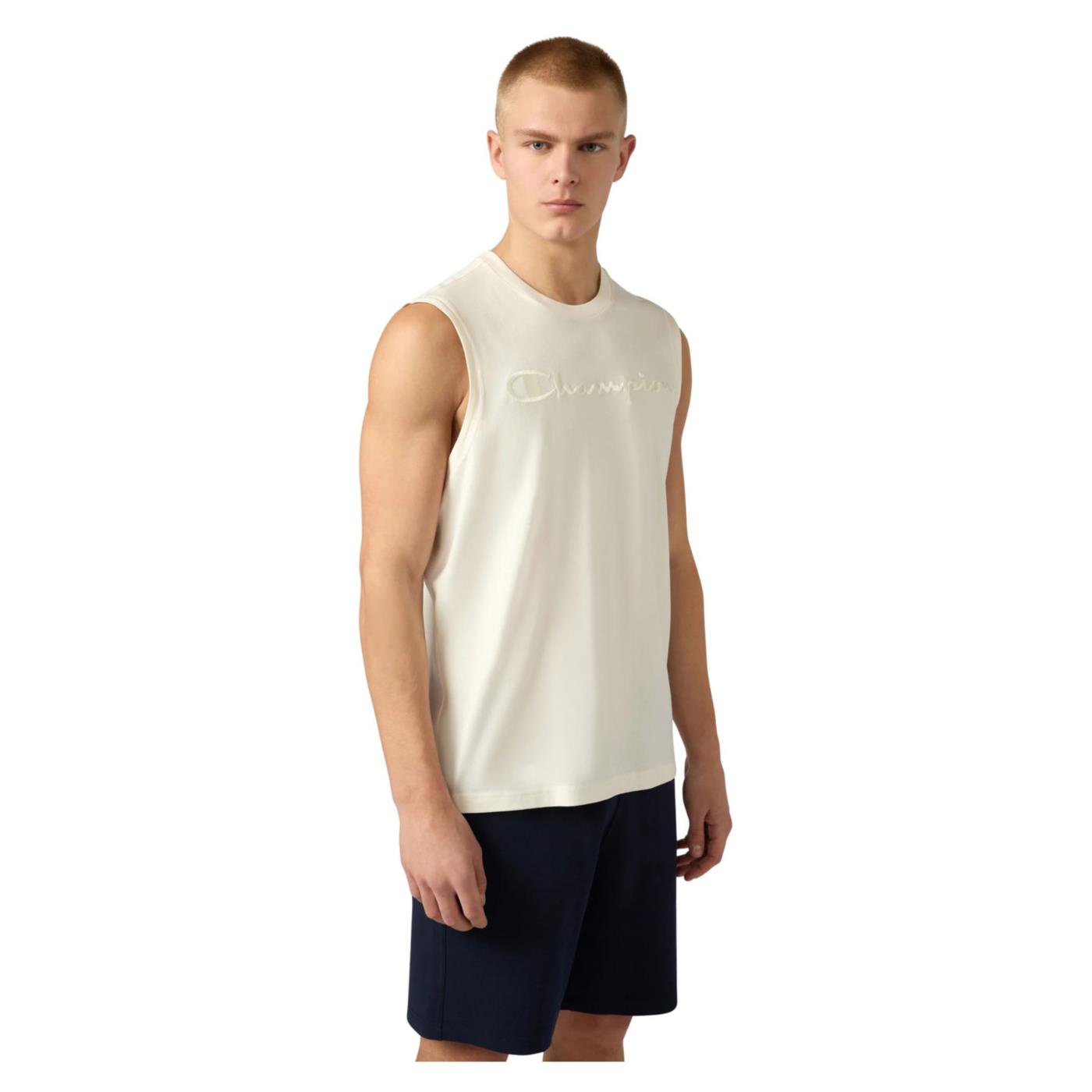 CHAMPION M SLEVELESS TEE - Beige - immagine principale