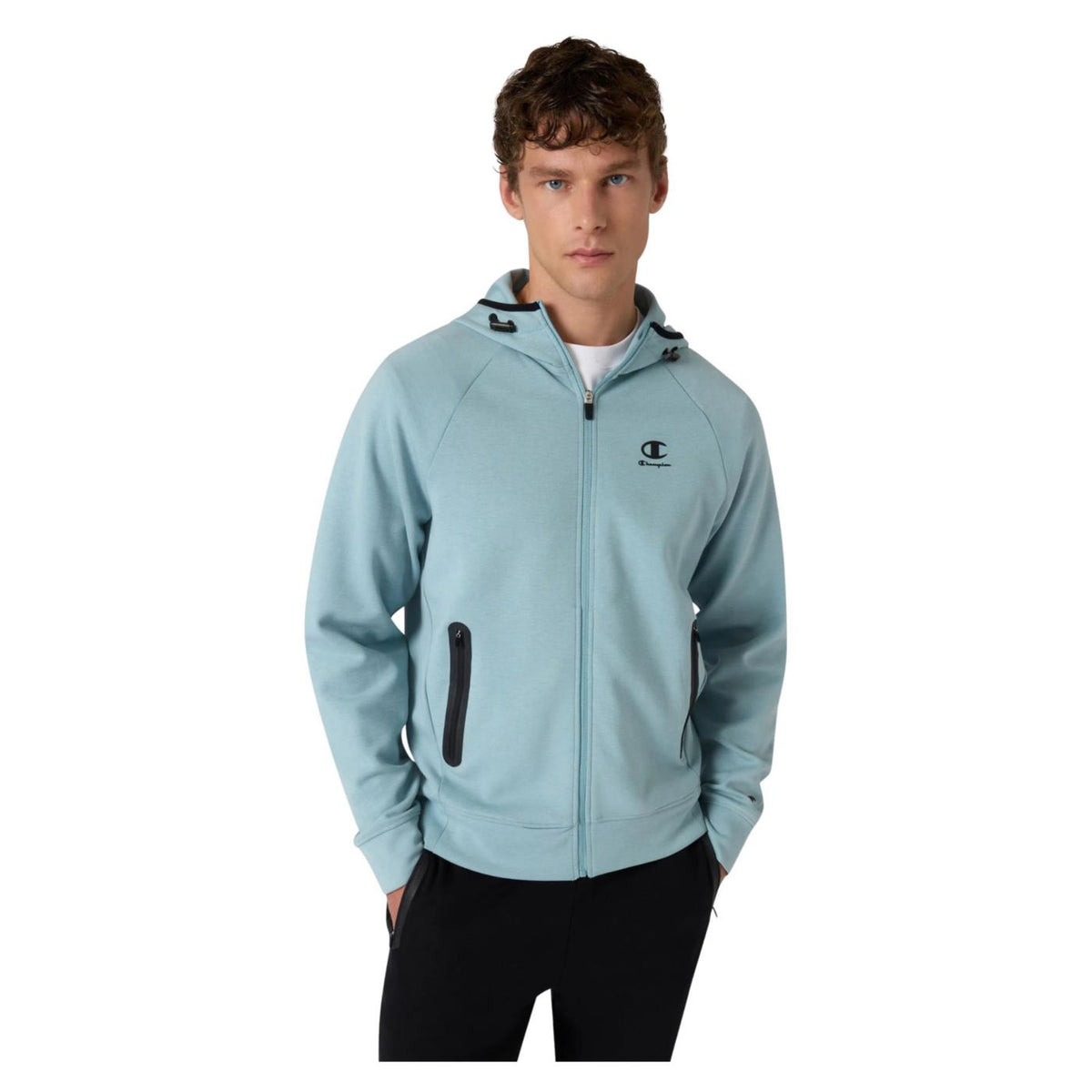 CHAMPION M HOODED FZ SWEATSHIRT