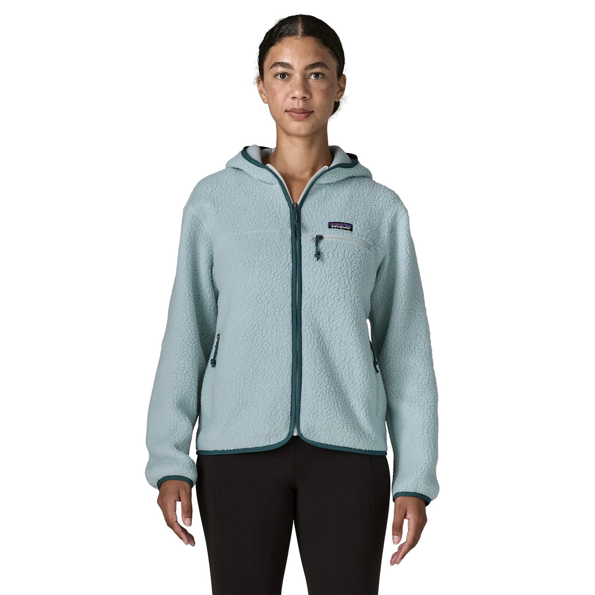 PATAGONIA WOMAN RETRO PILE HOODY - Azzurro - immagine principale
