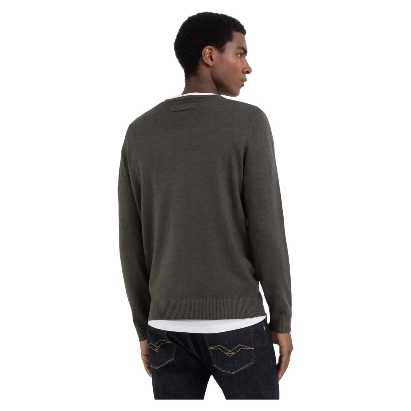 REPLAY MAGLIONE UOMO - Verde militare - vista 2