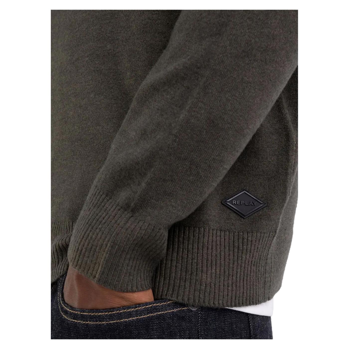 REPLAY MAGLIONE UOMO - Verde militare - vista 6