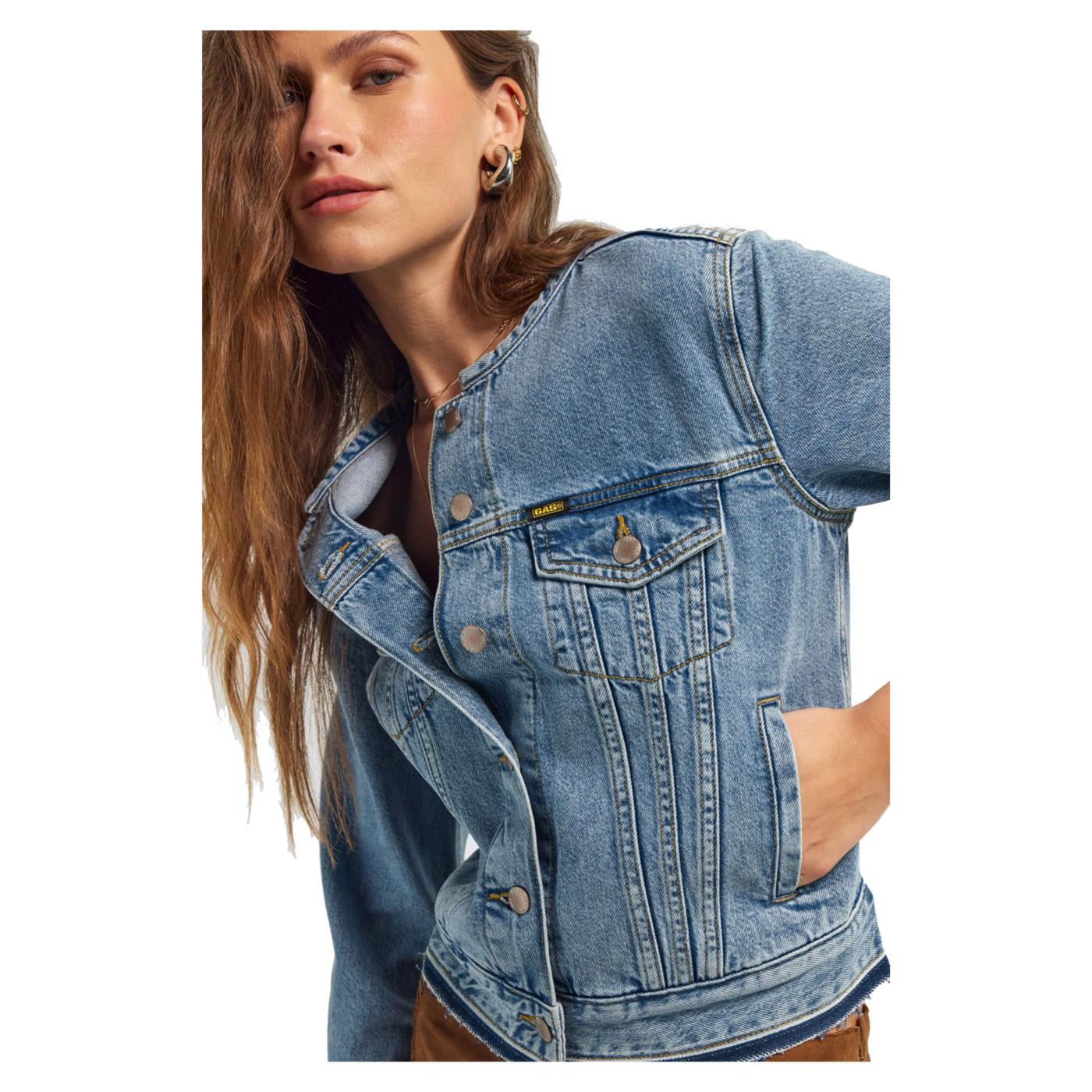 GAS JACKET W NEW ELLEN DENIM - Denim - vista 2