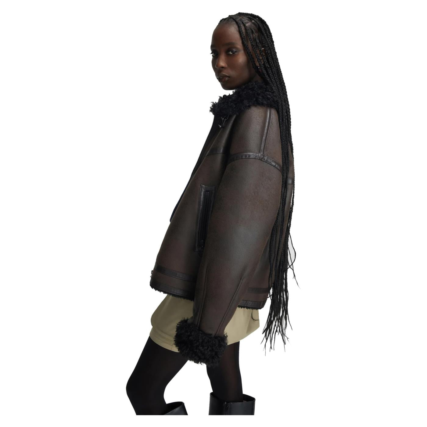 GAS MYLA W FAUX FUR SHEARLING