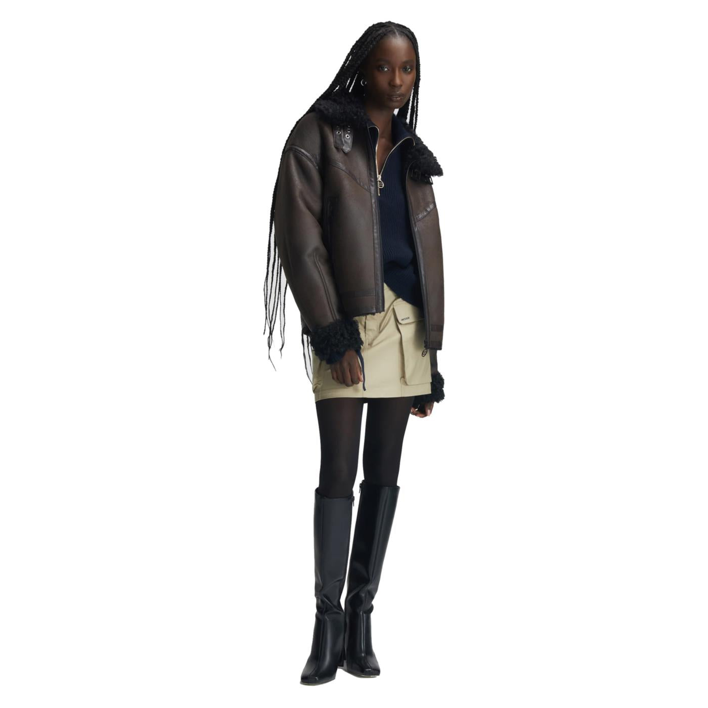 GAS MYLA W FAUX FUR SHEARLING