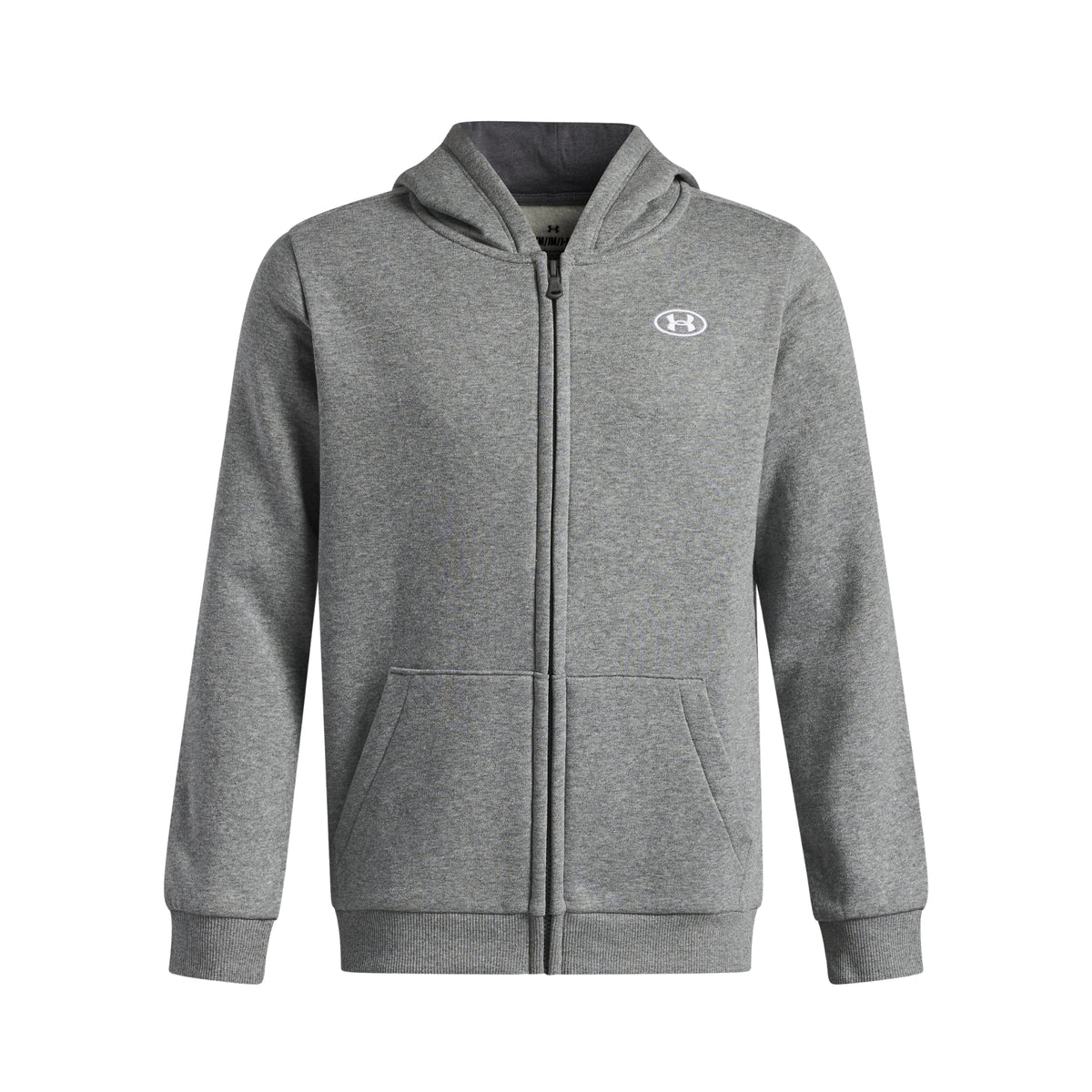 UNDER ARMOUR RIVAL FLEECE FZ HOODIE JR - Grigio scuro - immagine principale