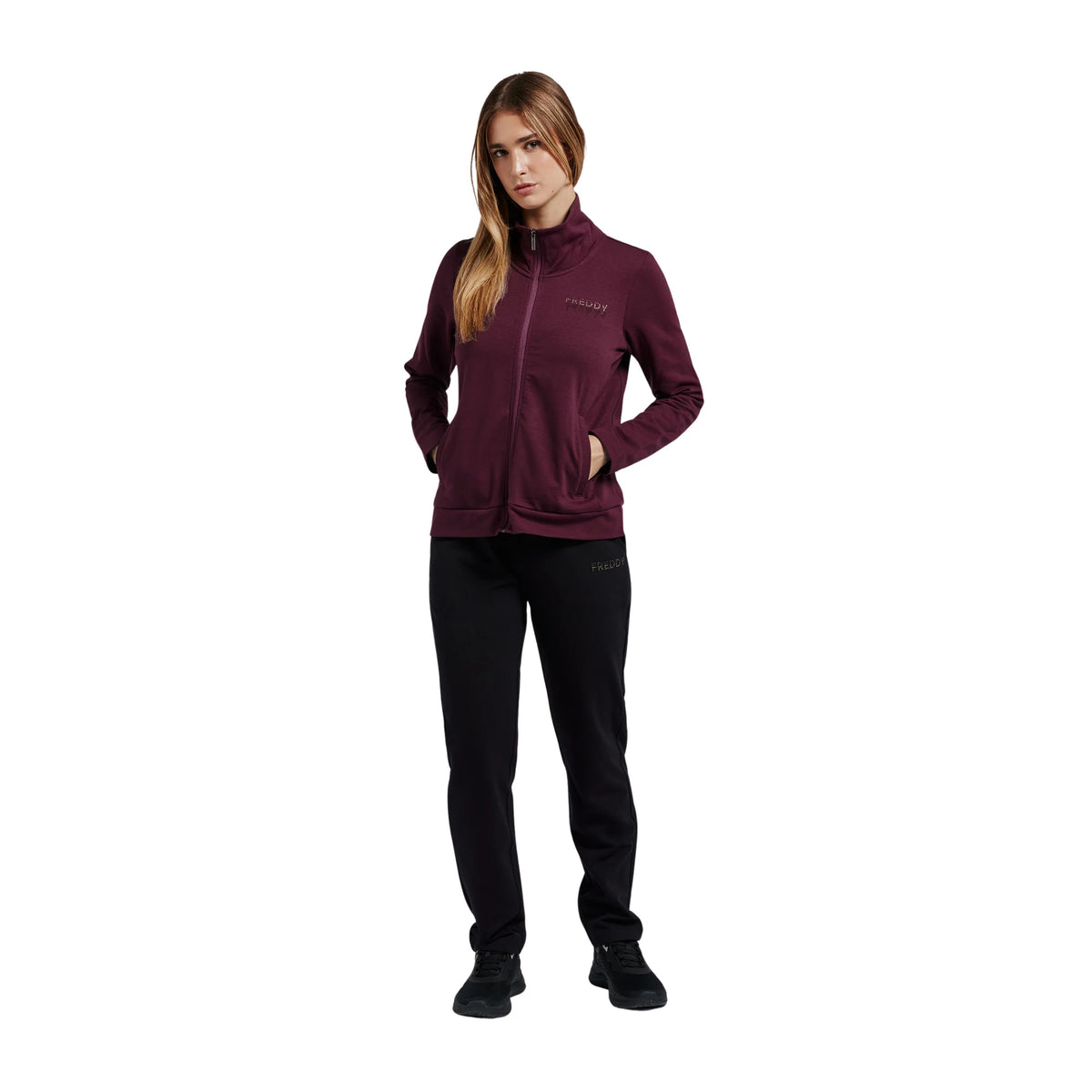 FREDDY TUTA FULL ZIP W TRAINING - Bordeaux - immagine principale