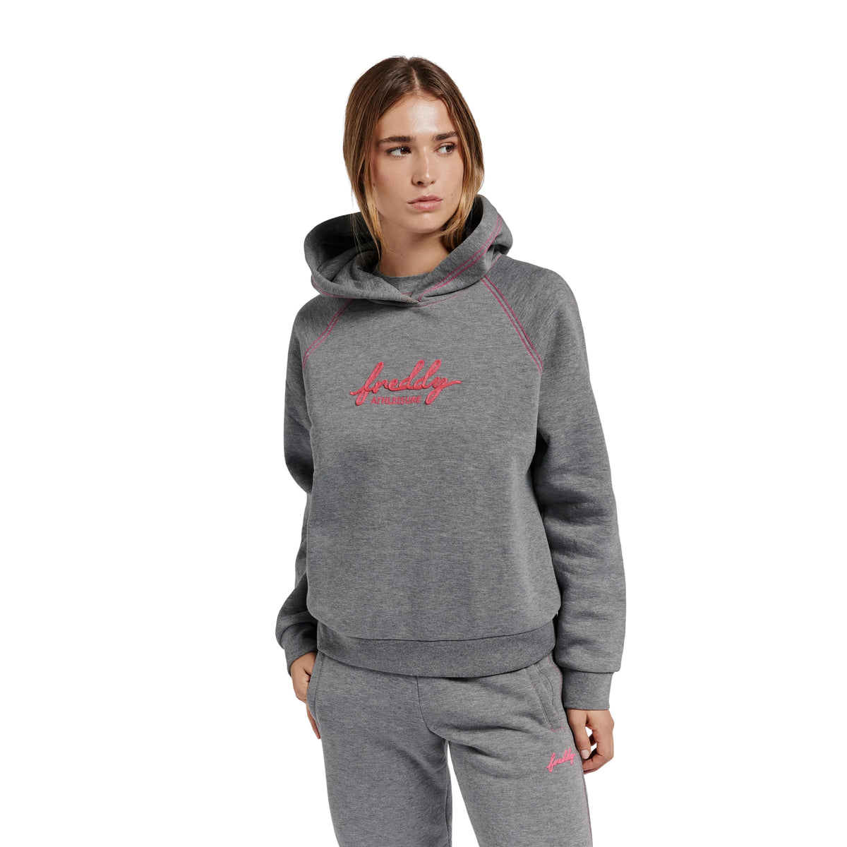 FREDDY W FZ HOODY BRUSHED FLEECE - Grigio scuro - immagine principale