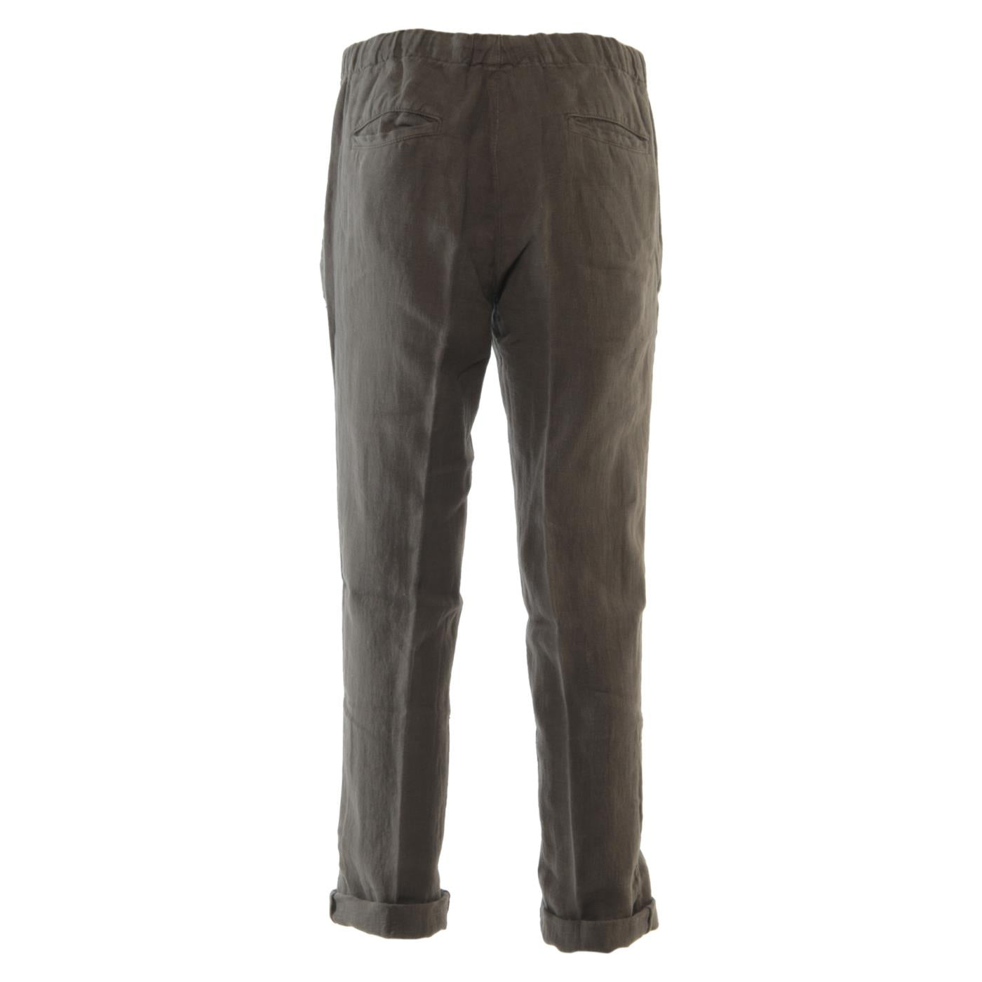 40 WEFT ANNA W PANTALONE IN LINO - Marrone scuro - vista 2