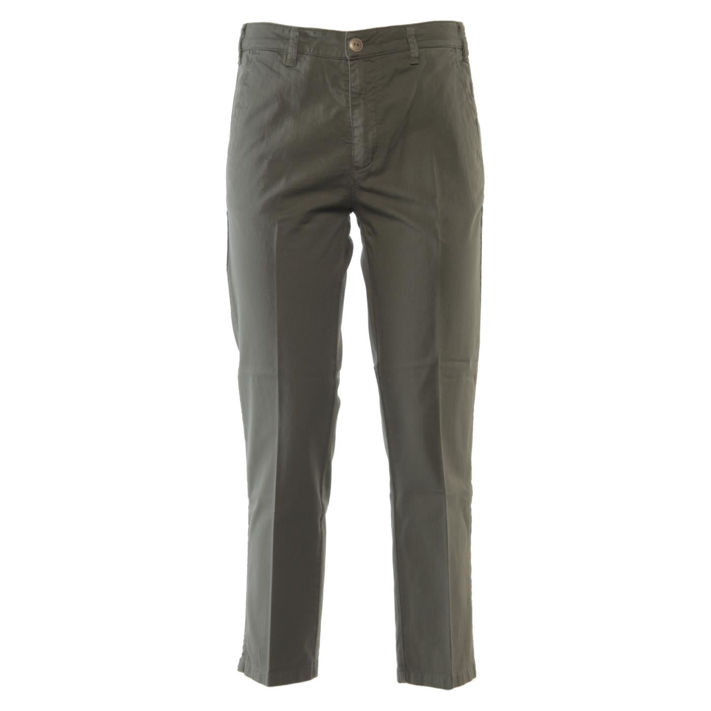 40 WEFT THEA W PANT CHINO FLARED - Militare - immagine principale