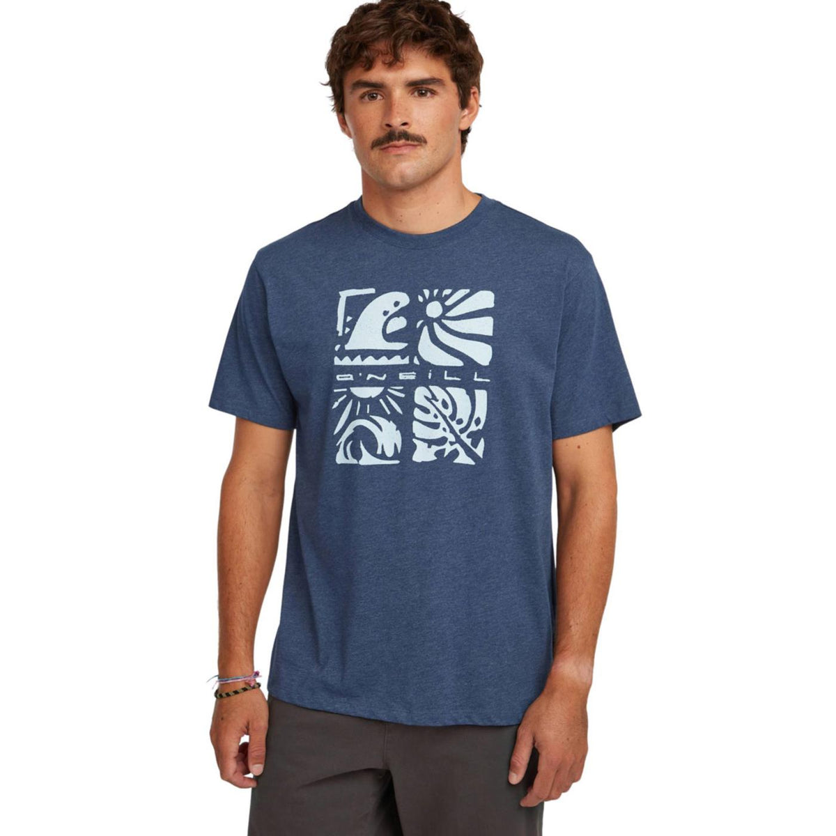 O'NEILL MELANGE FRONT PRINT TEE