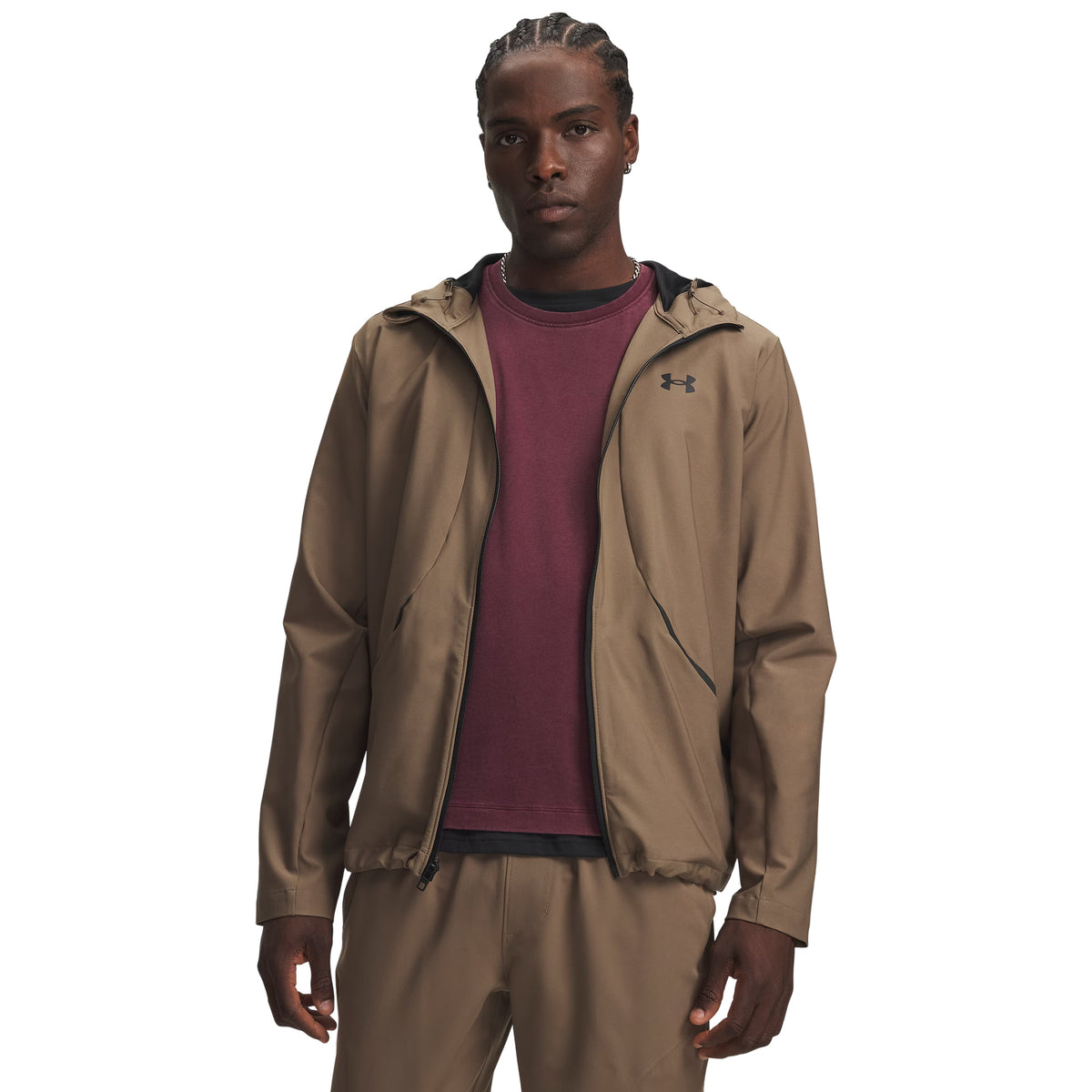 UNDER ARMOUR UNSTOPPABLE WOVEN JACKET - Marrone scuro - immagine principale