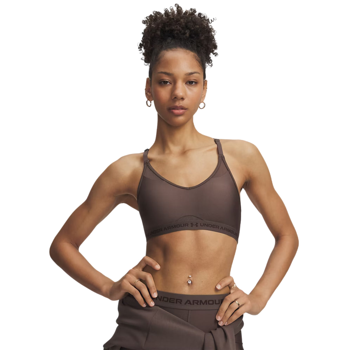 UNDER ARMOUR CROSSBACK LOW BRA - Marrone scuro - immagine principale
