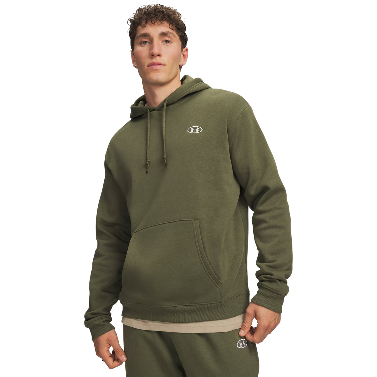 UNDER ARMOUR RIVAL FLEECE HOODIE - Militare - immagine principale