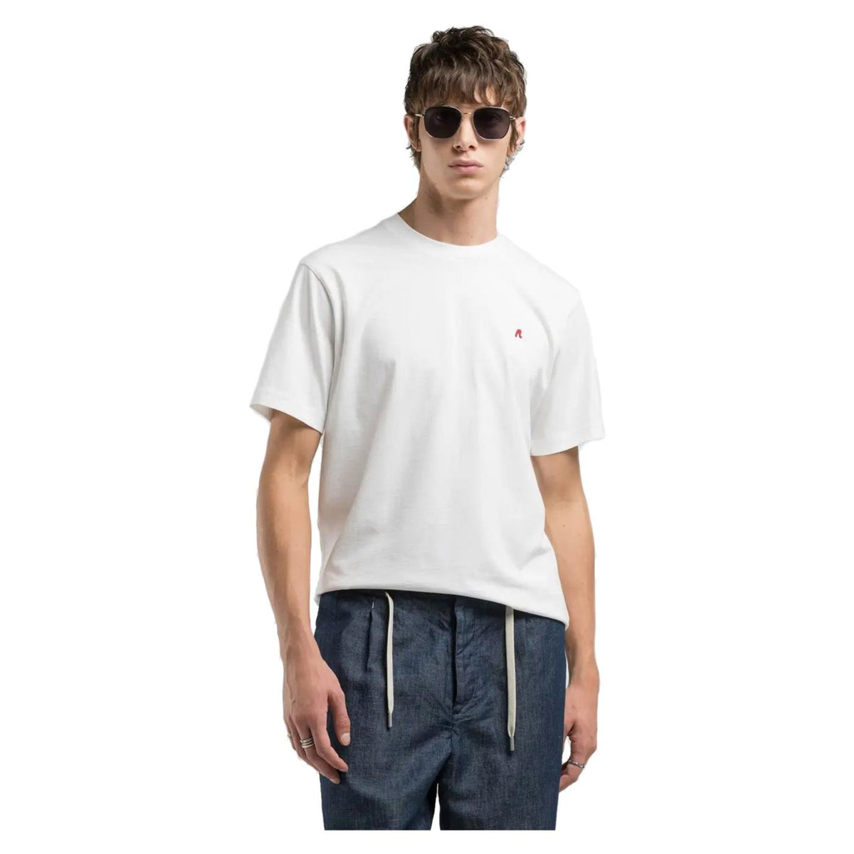 REPLAY TEE JERSEY WITH EMBROIDERY