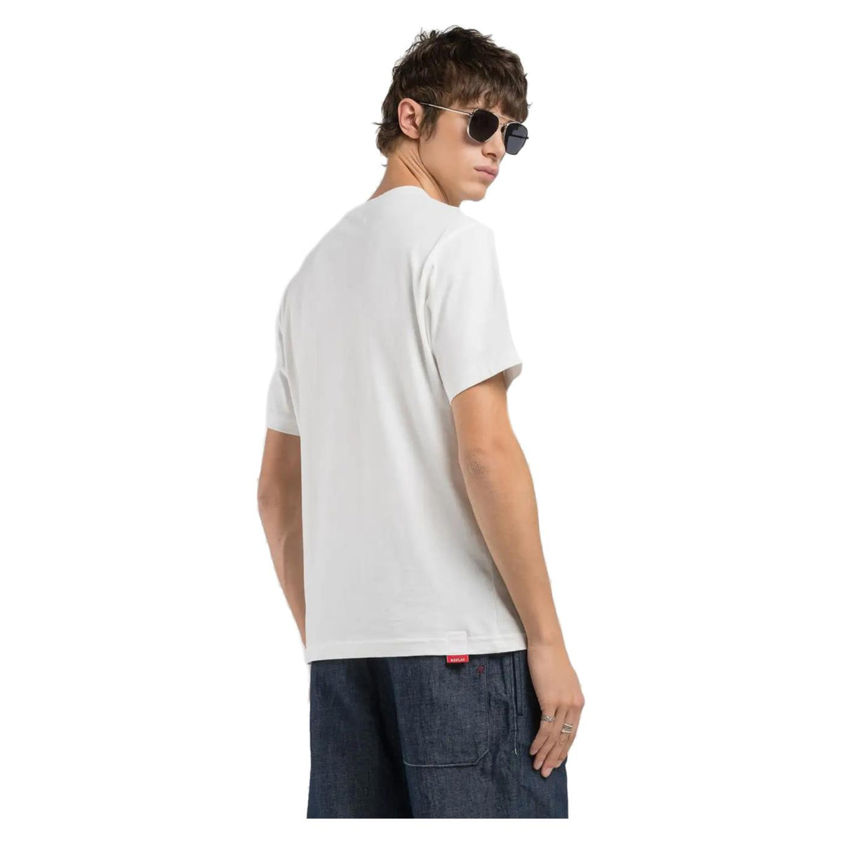 REPLAY TEE JERSEY WITH EMBROIDERY - seconda immagine