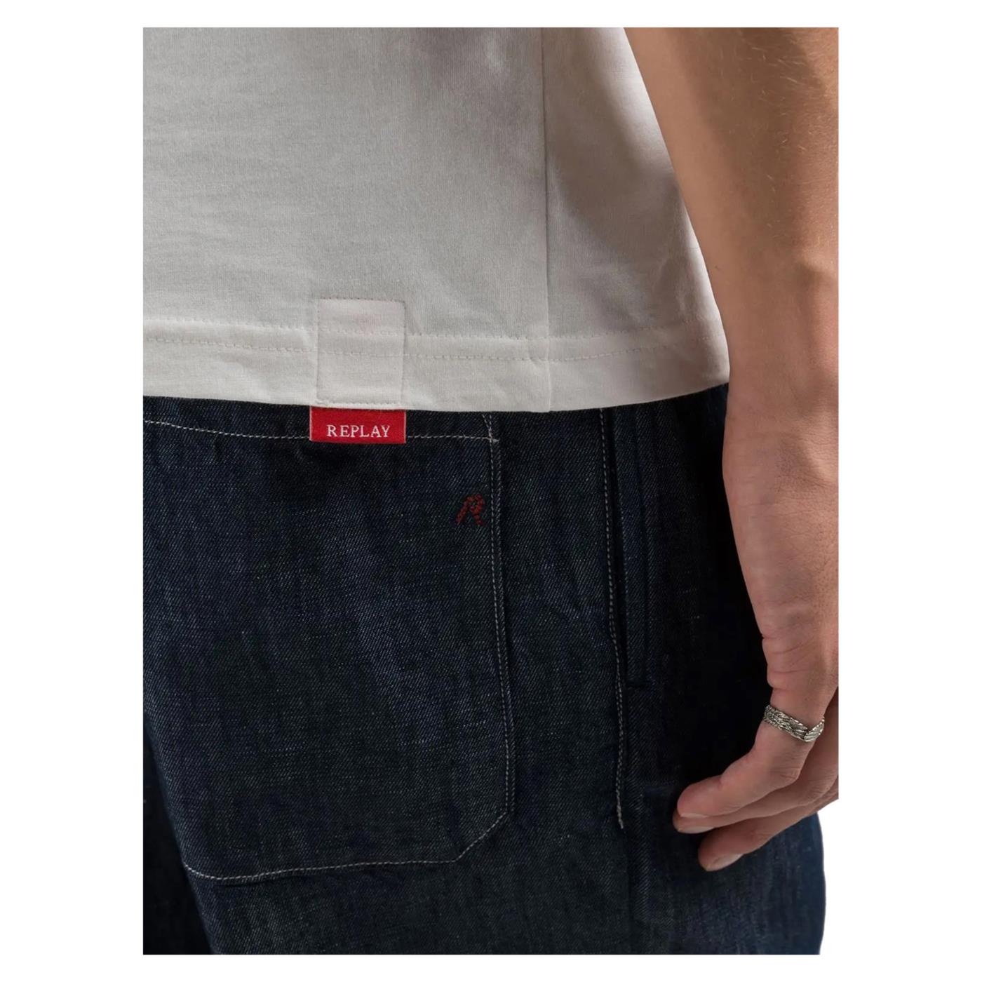 REPLAY TEE JERSEY CON RICAMO