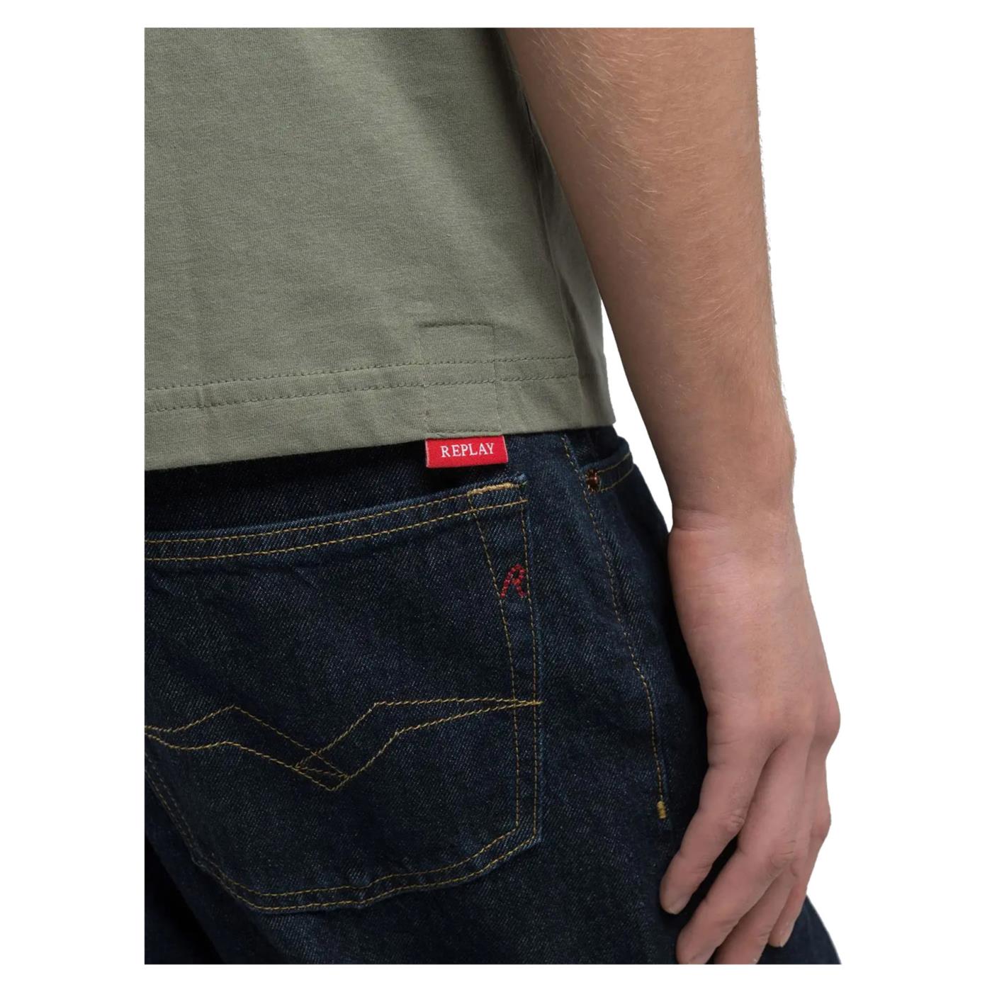 REPLAY TEE JERSEY CON RICAMO