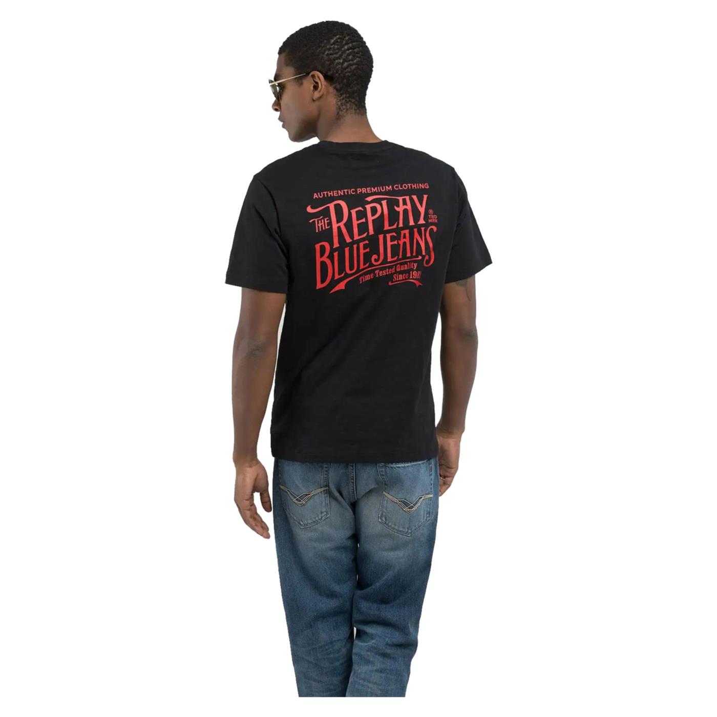 REPLAY TEE JERSEY FIAMMATO