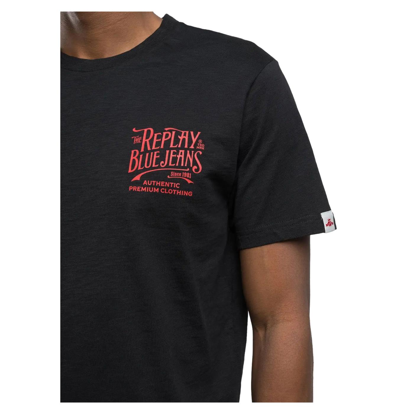 REPLAY TEE JERSEY FIAMMATO