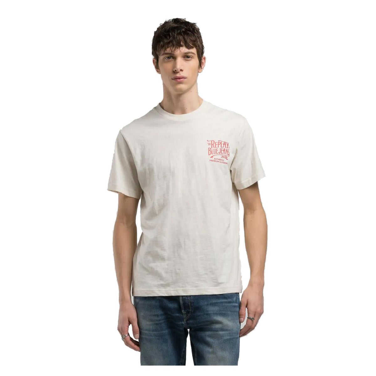 REPLAY TEE JERSEY FLAMED