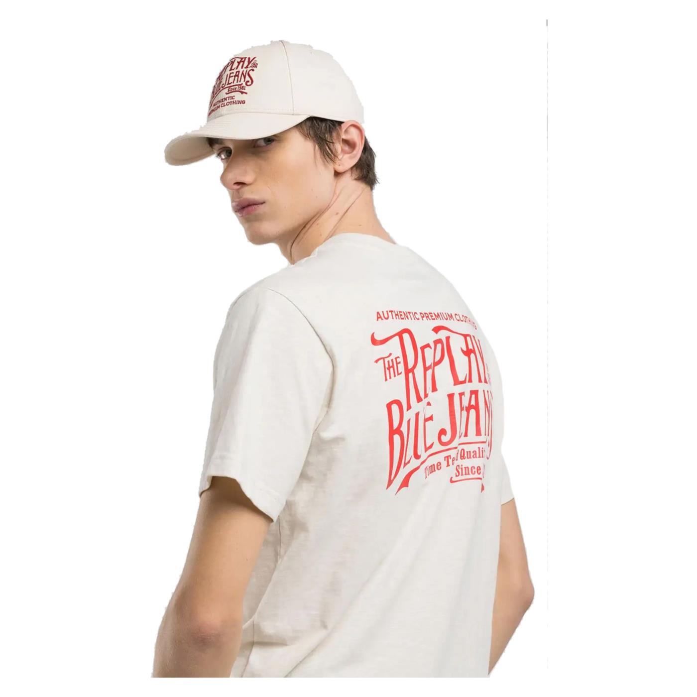 REPLAY TEE JERSEY FIAMMATO