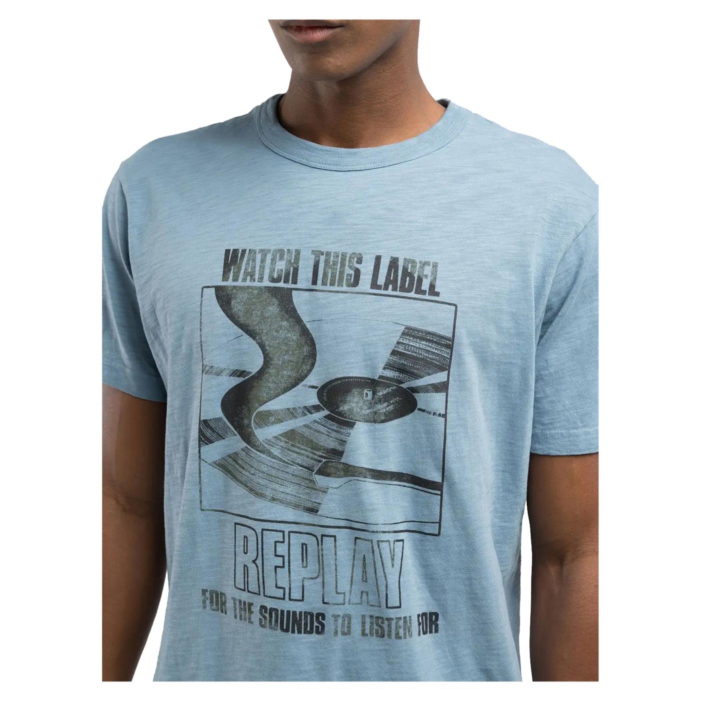 REPLAY TEE JERSEY FIAMMATO