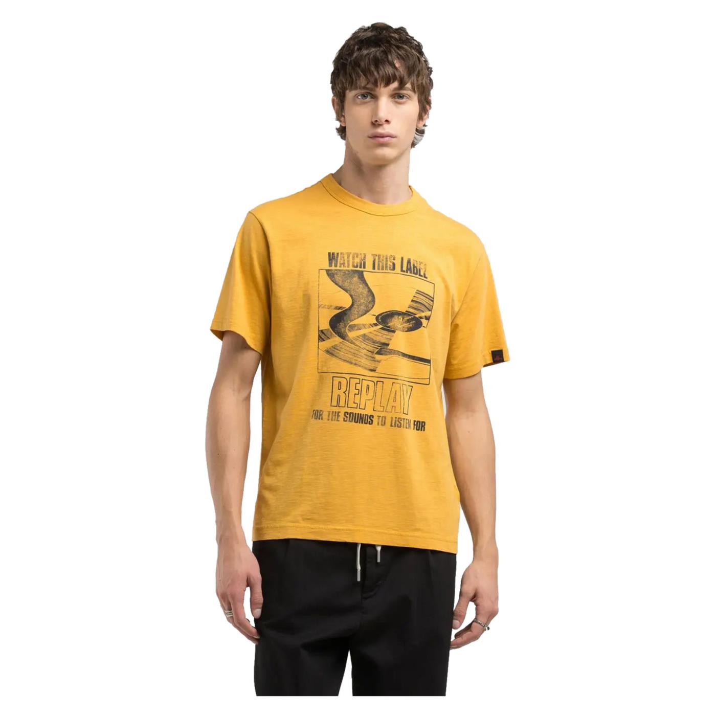 REPLAY TEE JERSEY FIAMMATO