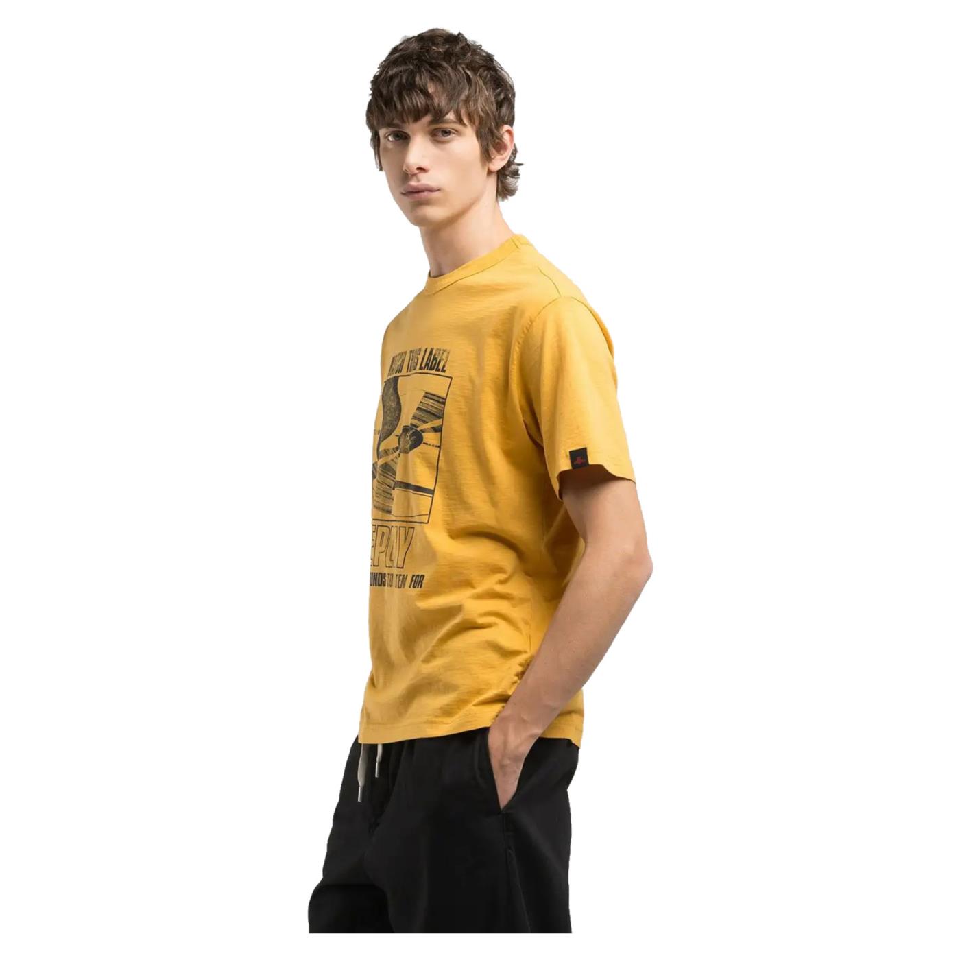 REPLAY TEE JERSEY FIAMMATO