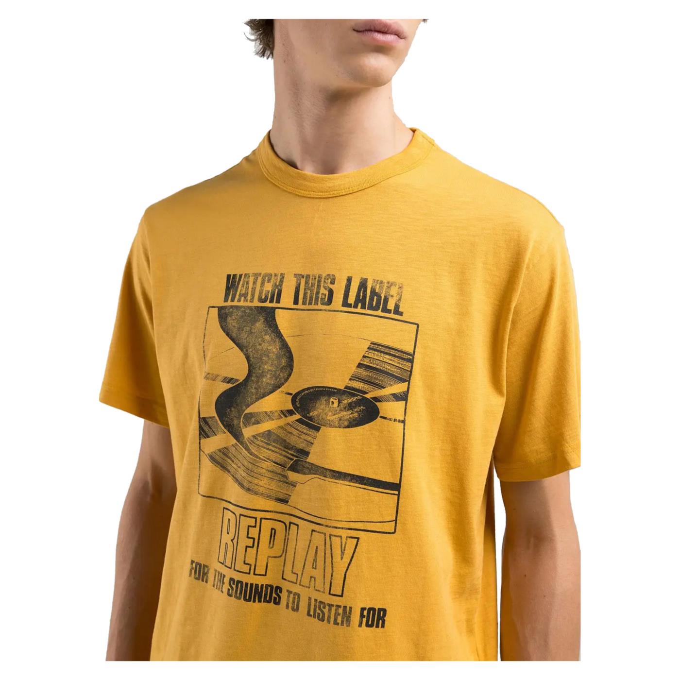 REPLAY TEE JERSEY FIAMMATO