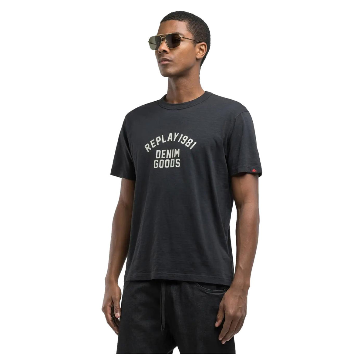 REPLAY TEE JERSEY FLAMED