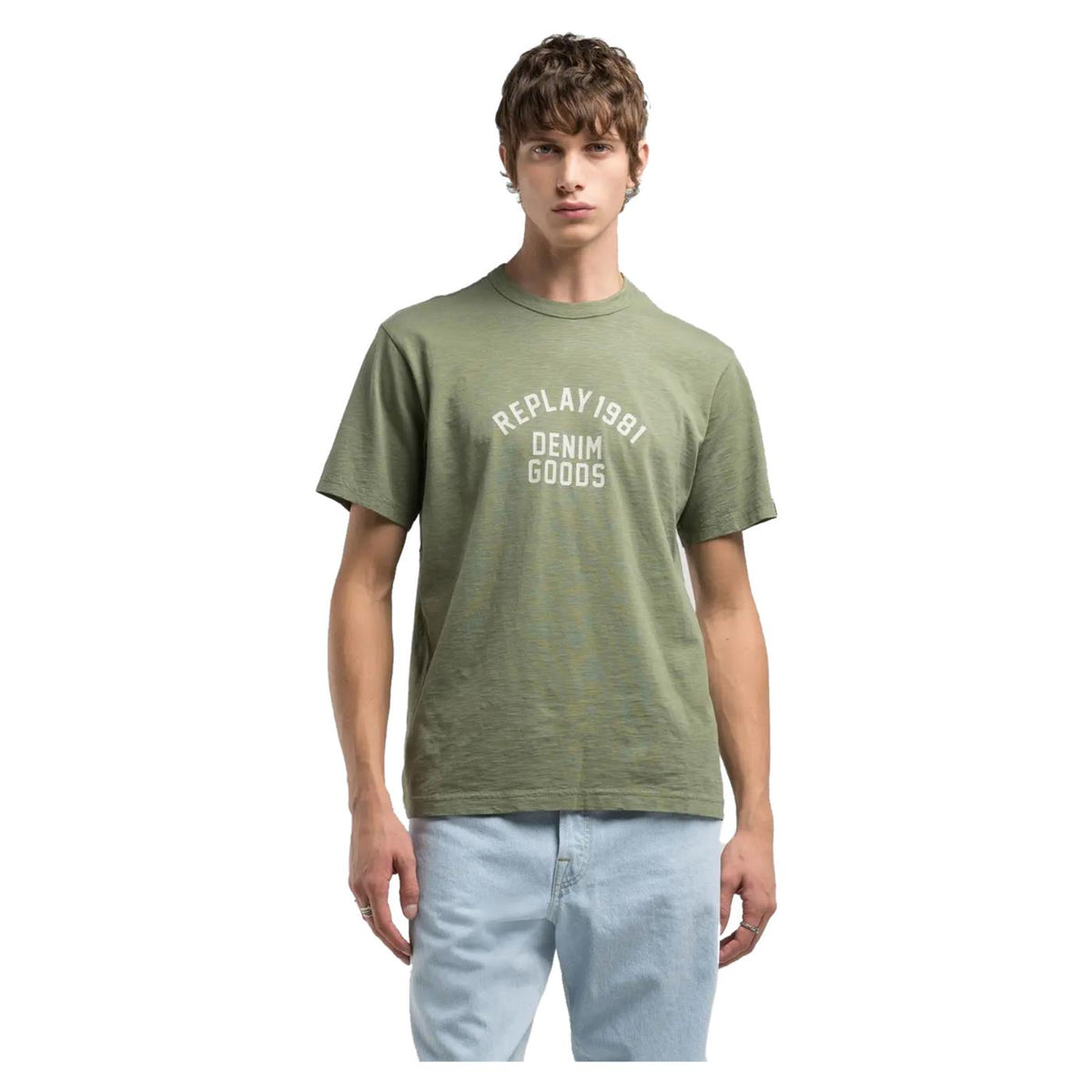 REPLAY TEE JERSEY FLAMED