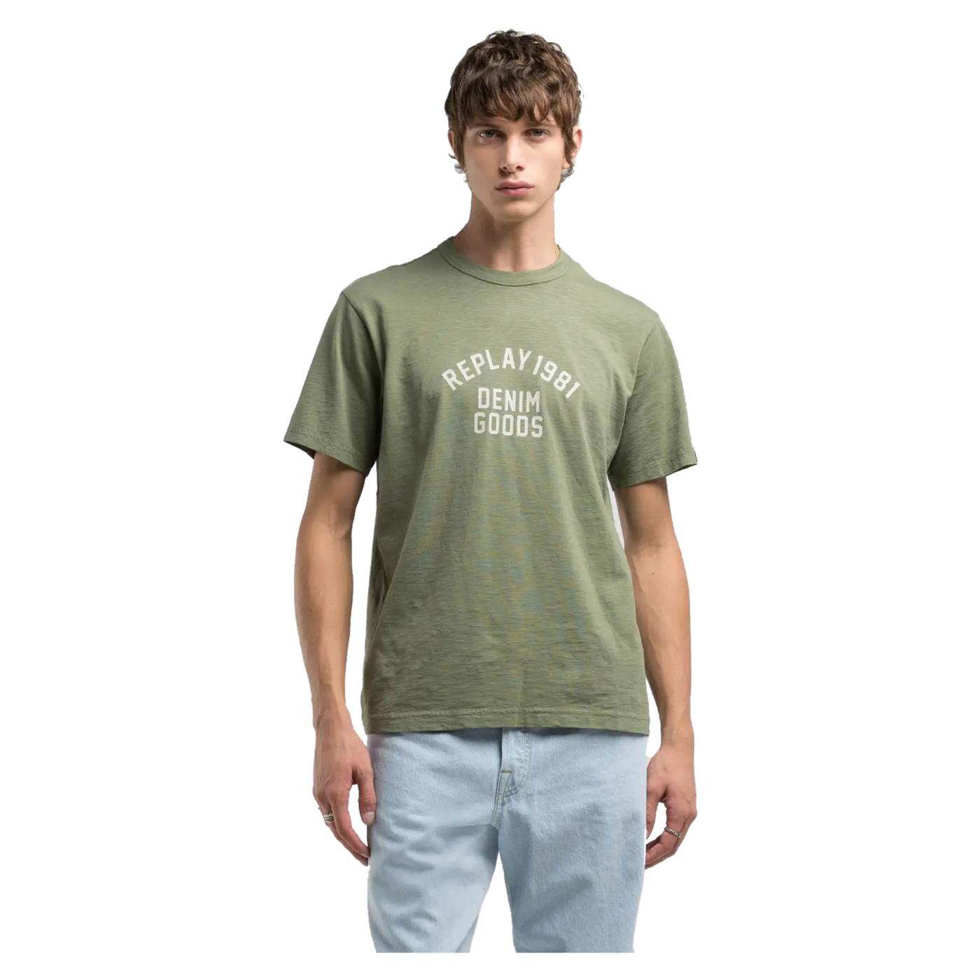 REPLAY TEE JERSEY FIAMMATO