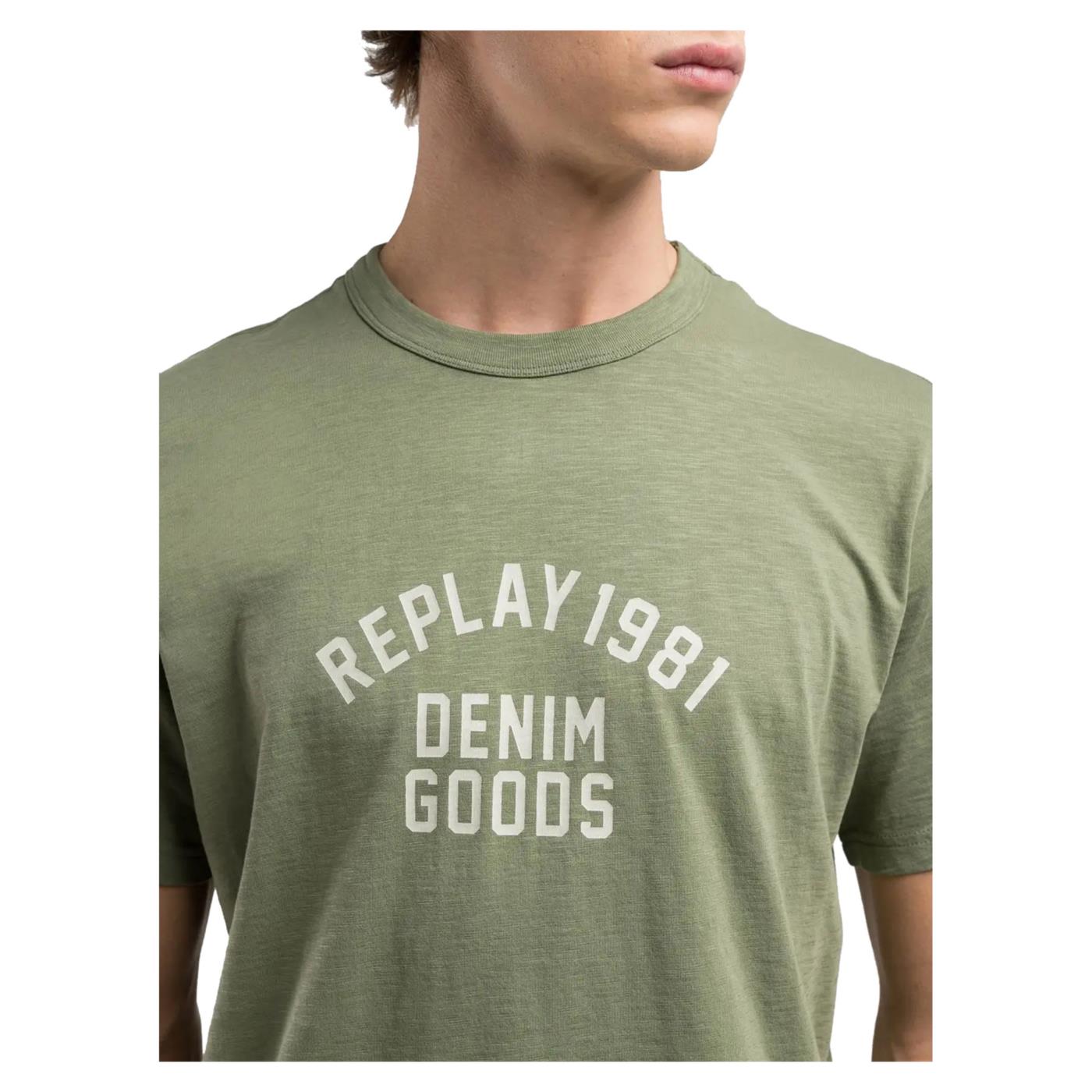 REPLAY TEE JERSEY FIAMMATO